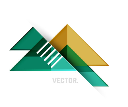 Minimal abstract background, geometric elements with place for option infographic or your message. Glossy transparent style, shadow effects.のイラスト素材