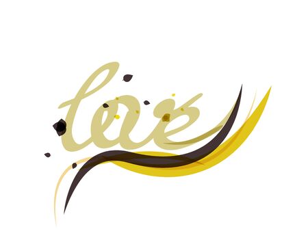 Love lettering word. Vector illustrationのイラスト素材
