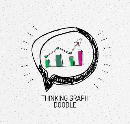 Vector multicolored hand-drawn doodles, icon, stamp. Chart or graphic concept. Drawingのイラスト素材