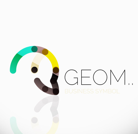 Logo, abstract linear geometric business iconのイラスト素材