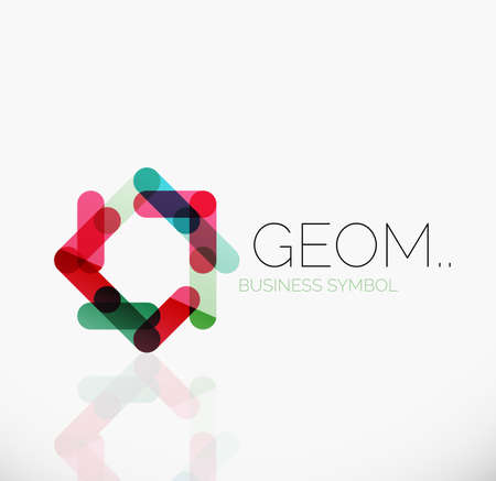 Logo, abstract linear geometric business icon