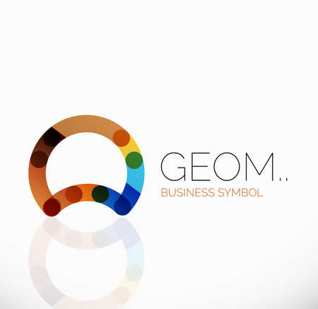 Logo, abstract linear geometric business icon