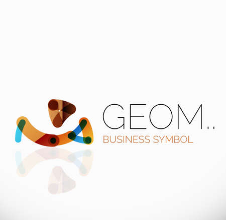 Logo, abstract linear geometric business icon