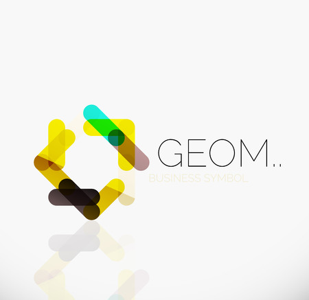 Logo, abstract linear geometric business iconのイラスト素材