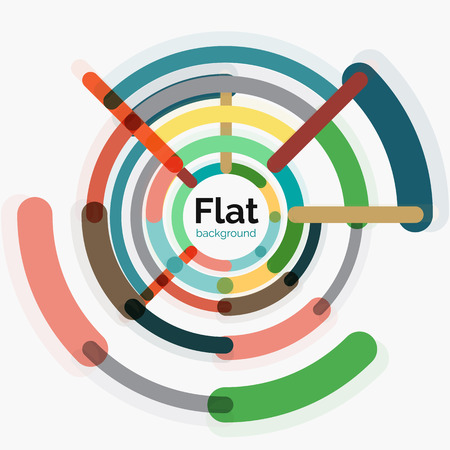 Abstract geometric background. Colorful line composition on white. Flat designのイラスト素材