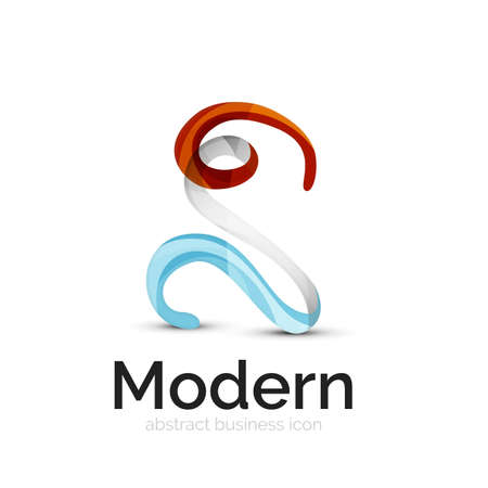 Ribbon swirl business vector logoのイラスト素材