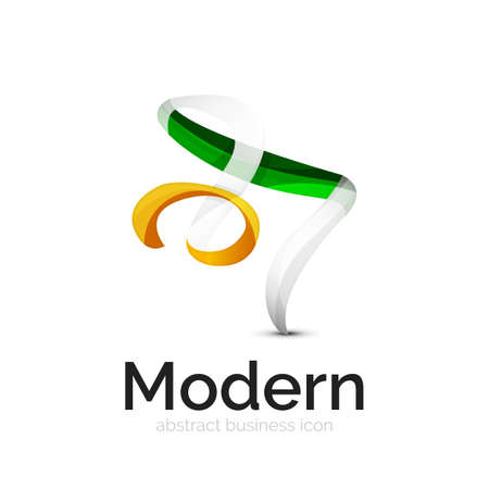 Ribbon swirl business vector logoのイラスト素材