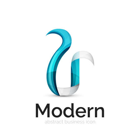 Ribbon swirl business vector logoのイラスト素材