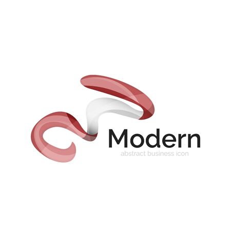 Wave ribbon , vector abstract business icon isolated on whiteのイラスト素材