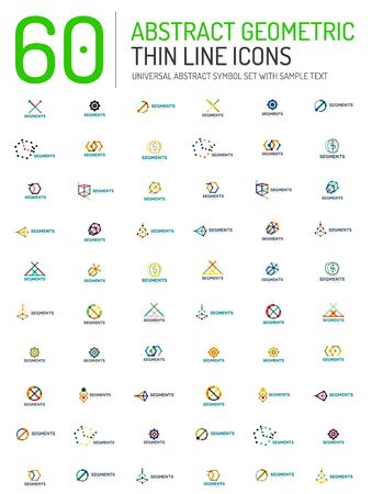 Collection of linear business icons abstract universal shapesのイラスト素材