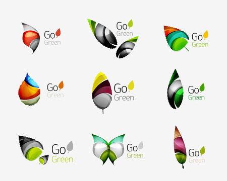 Geometric abstract nature logo. Vector illustrationのイラスト素材