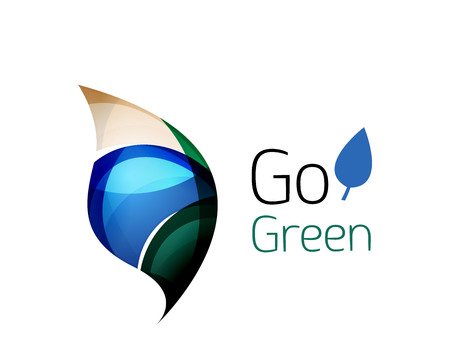 Abstract geometric leaf icon. Vector illustrationのイラスト素材