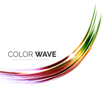 Blurred vector wave design elements with shiny light effectsのイラスト素材