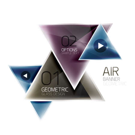 Shiny triangle abstract background, business geometric template with sample textのイラスト素材