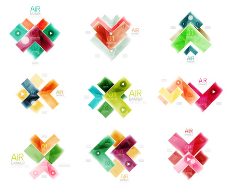 Arrow geometric banner. Universal colorful business infographic templatesのイラスト素材