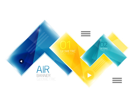Glass arrow design template. Business infographic templateのイラスト素材