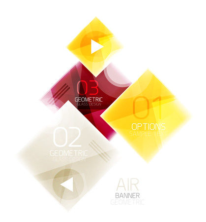 Glossy color squares. Information boxのイラスト素材