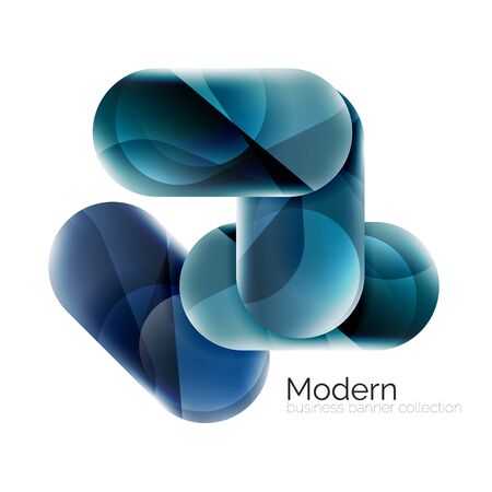 Colorful glossy glass bubbles for text. Vector universal templateのイラスト素材