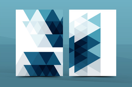 Geometric mosaic design, a4 size business corporate correspondence letter cover. Leaflet, annual...