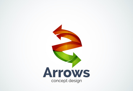 Direction arrows template, abstract elegant business iconのイラスト素材