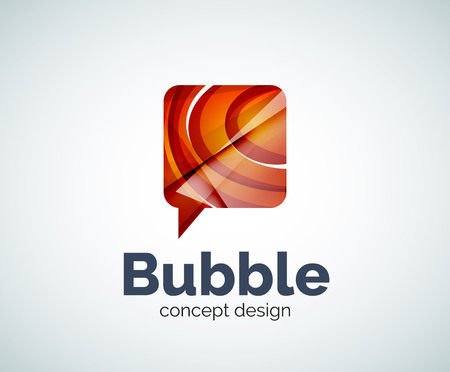 Bubble  template created with abstract geometric overlapping elementsのイラスト素材