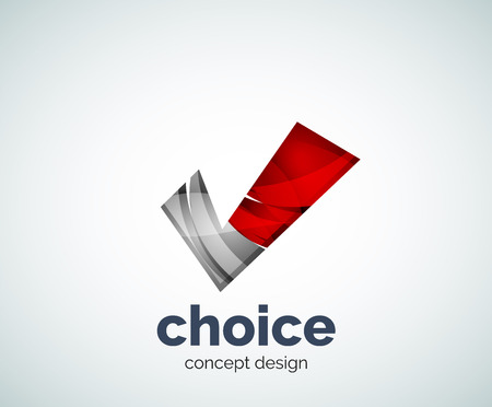 Tick template, abstract business iconのイラスト素材