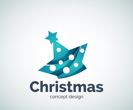 Vector Christmas or New Year star decoration  template, abstract business iconのイラスト素材