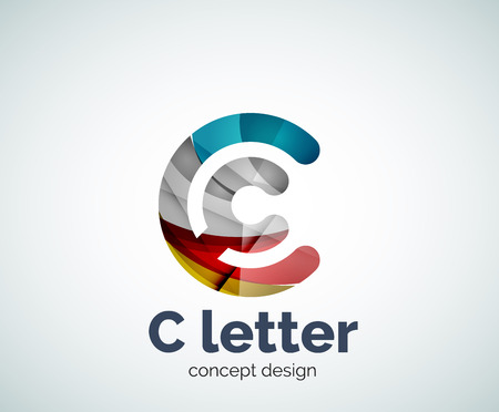 Vector C letter concept template, abstract business iconのイラスト素材