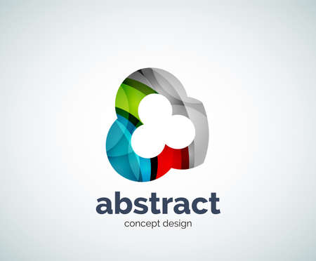 Vector abstruse shape  template, abstract business icon
