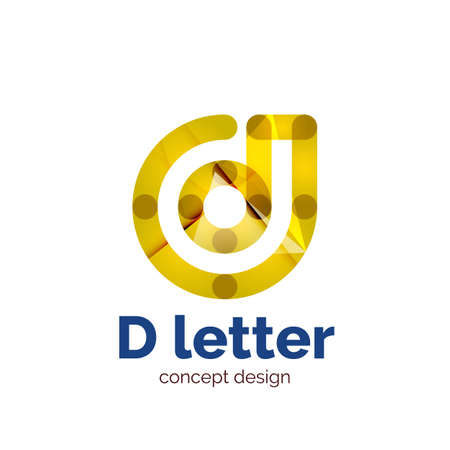 Vector modern minimalistic letter concept template, abstract business iconのイラスト素材