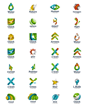 Set of abstract vector company business  icons popular web conceptsのイラスト素材