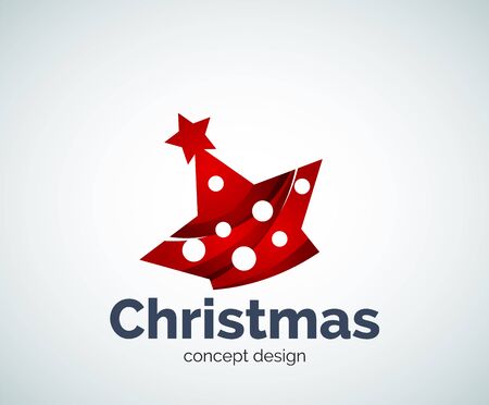Vector Christmas or New Year star decoration  template, abstract business iconのイラスト素材