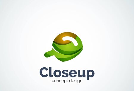 Magnifying glass   template, abstract elegant business iconのイラスト素材