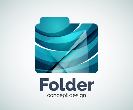 Computer folder template, abstract elegant glossy business iconのイラスト素材