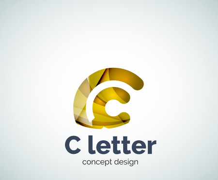 Vector C letter concept template, abstract business iconのイラスト素材