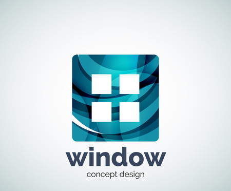 Window logo template, abstract vector business iconのイラスト素材