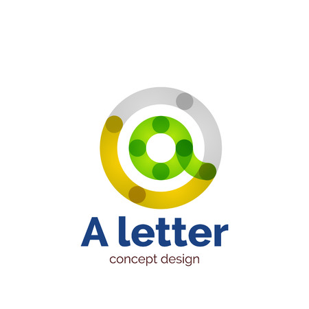 Vector modern minimalistic letter concept template, abstract business iconのイラスト素材