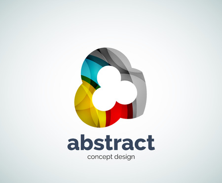 Vector abstruse shape template, abstract business iconのイラスト素材