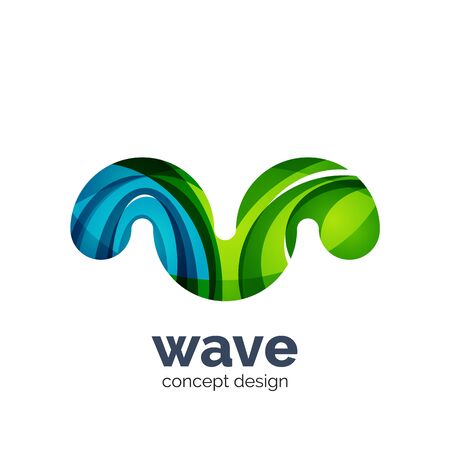 Unusual abstract business vector logo template - waveのイラスト素材