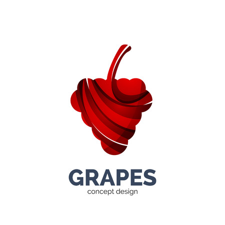 Vector grapes creative abstract fruit  created with wavesのイラスト素材