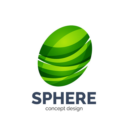 Vector sphere abstract template. Colorful unusual business iconのイラスト素材