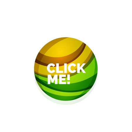 Vector abstract sphere button template. Minimalistic geometric clean styleのイラスト素材