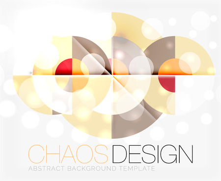 Abstract background with round color shapes and light effects. Vector illustrationのイラスト素材