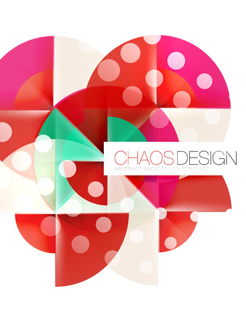 Round shape elements composition. Abstract vector backgroundのイラスト素材