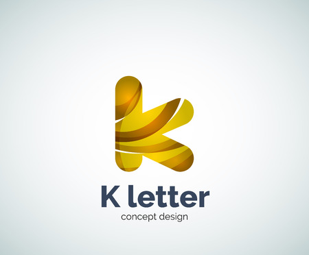 Vector k letter   created with overlapping elementsのイラスト素材