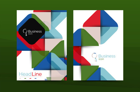 Geometric design, business annual report a4 brochure templateのイラスト素材