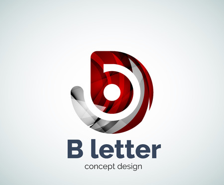 Vector B letter concept template, abstract business iconのイラスト素材
