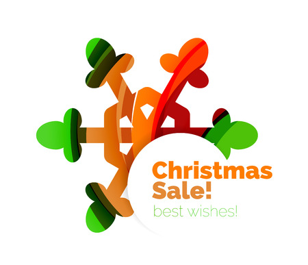 Christmas and New Year sale banner. Vector illustrationのイラスト素材