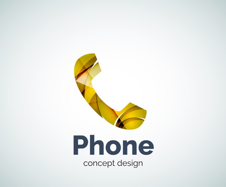 Retro phone template, abstract geometric glossy business iconのイラスト素材