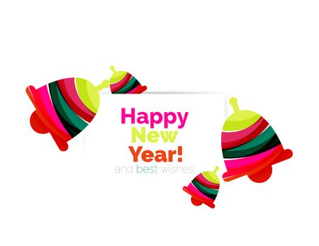 Christmas banner with baubles. Vector geometric bannerのイラスト素材